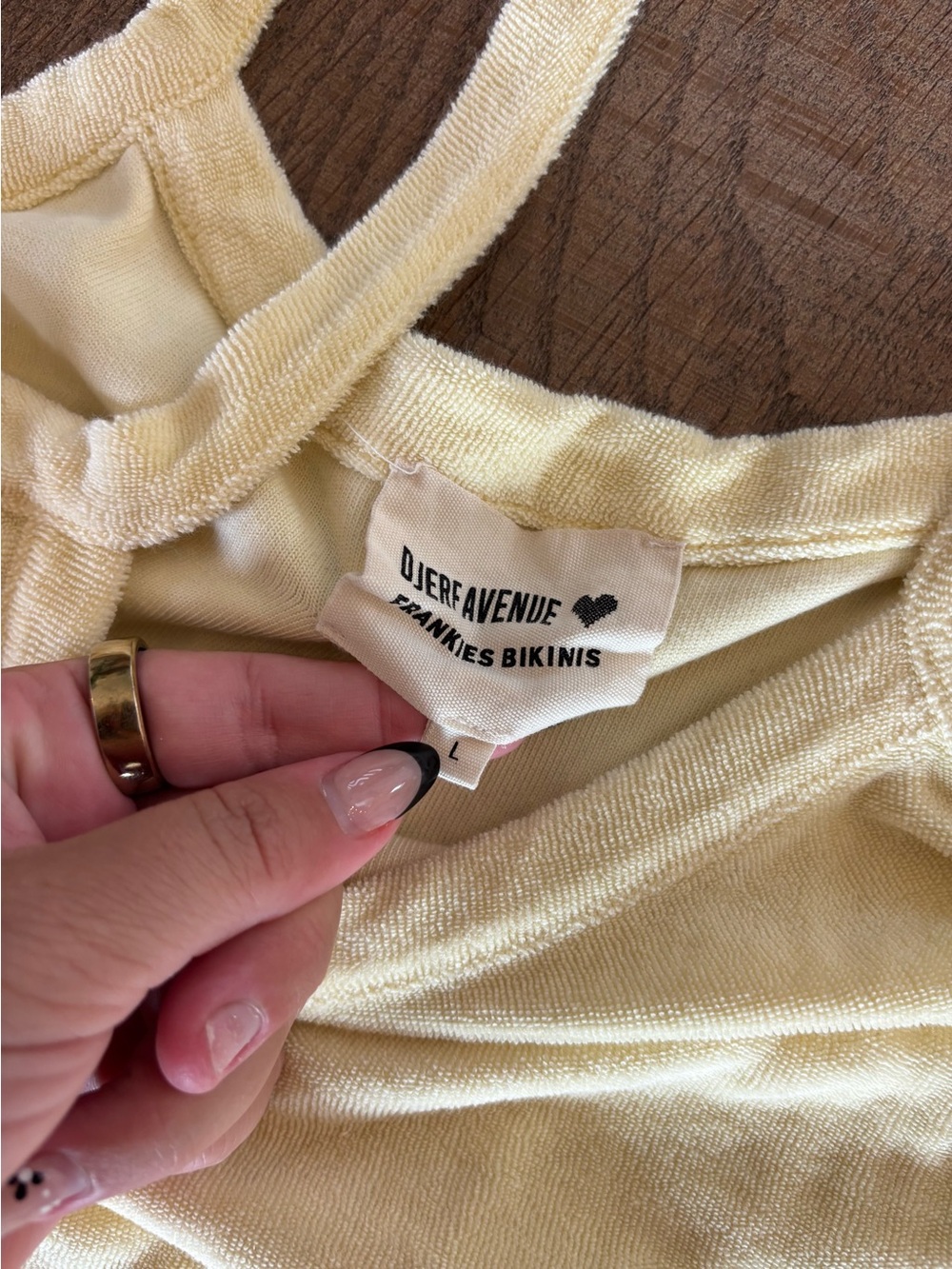 djerf avenue x frankie’s bikinis terry cloth towel set tank top pants - Picture 5 of 7